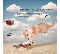 Poupée interactive réaliste d'un moineau et d'un chat, imite le vol et les battements d'ailes d'un oiseau ainsi que les sons de pépiement. Contient un chat et des plumes, une corde élastique suspendue