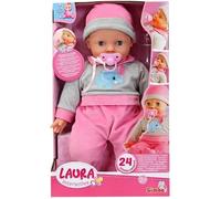 Poupée interactive - SIMBA - Laura - 40 cm - 24 sons - Sucette et bouteille