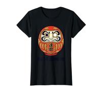 Poupée Japonaise Go Daruma avec Citation « Fill The Second Eye » T-Shirt Graphique avec Valeur, Femme, Noir, S