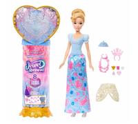 Mattel Poupée Jewel Reveal Cendrillon – Disney Princess, 8 surprises, Multicolore