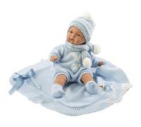 Poupée Joel Châle Bleu Clair 38 Cm. Llorens 38937