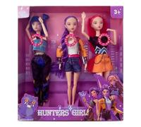 Poupée K Pop Demon Hunters 30 cm avec Musique - Figurine Articulée Rumi-Mira-Zoey avec Tenues et Accessoires - Idéale pour Les Collectionneurs et Fans (A)