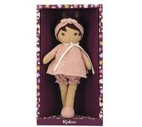 KALOO - Tendresse - Ma 1ère Poupée en Tissu Amandine - Poupée de Chiffon 32 cm - Robe Rose en Mousseline - Peau Mate - Jolie Boîte Cadeau et Ruban Personnalisable - Dès la Naissance, K200005