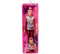 Barbie – Poupée Ken Fashionistas – Cheveux châtains et roses, débardeur et pantalon écossais – GVY29