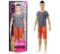Poupée Ken Fashionistas - BARBIE - T-shirt Graphique - Look branché - 3 ans et + - Mixte