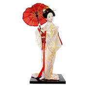 Poupée kimono de geisha japonaise de 30 cm - Statuette artisanale - Poupée orientale - Figurine kabuki asiatique à collectionner - Décoration de bureau (Style I)
