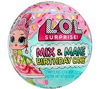LOL Surprise Mix & Make Birthday Cake - Mini Poupée 7,5cm, Robe en Forme de Gâteau - Fabriquer et Décorer - Modèle Aléatoire