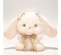 Poupée lapin Lolita en peluche, modèle avec cravate verte et pierre précieuse, 25cm