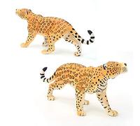 Poupée Léopard émulationnelle Peinte à la Main, Jouet Animal à des Fins éducatives et Artisanales - Projets Scolaires - 9,3 X 3,0 X 4, Pouces