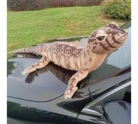 Poupée Lézard Géant En Peluche Grande Poupée Serpent À Quatre Pattes Poupée De Chiffon Gecko Cadeau Pour Garçons Varan Brun - Taille Moyenne 140 Cm (0,8 Kg Avec Paupières)