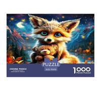 Poupée Loup et Ours Puzzle 1000 Pièces pour Adultes Et Enfants Dès 14 Ans Jeu Cadeau Unique Divertissement Créatif Cadeau Classiques Décoration De La Maison 70x50cm/1000pcs