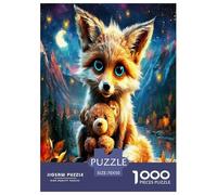 Poupée Loup et Ours Puzzle De 1000 Pièces pour Adultes Et Enfants À Partir De 12 Ans Jeu Cadeau Unique Divertissement Créatif Cadeau Classiques Décoration De La Maison 70x50cm/1000pcs