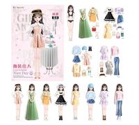 Poupée magnétique à habiller - Princesse en papier portable pour jouer à un ensemble de jeu de voyage, jouet éducatif sûr et facile à prendre en main | Filles et enfants d'âge compris entre