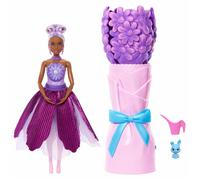 Poupée mannequin - BARBIE - JMF58 - Petal Pop Marguerite Mauve - Fleur transformable en coiffeuse - Surprises cachées