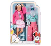 Poupée mannequin - Jakks Pacific - Disney Minnie ily 4Ever - Articulée - Tenue élégante - Message d'amour