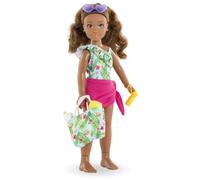 Corolle Girls - Coffret Melody à la Plage, poupée Mannequin, 5 Accessoires, 28cm, dès 4 Ans, 9000600120