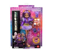 Poupée mannequin - MONSTER HIGH - JHK30 - Clawdeen Rentrée des Classes - Animal de compagnie - Bijoux dorés - 7 accessoires