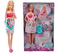 Poupée Mannequin Steffi Love - Tendre Maman - Enceinte et Interactive - Accessoires et Sons Inclus