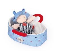 Jolijou Poupon couffin matelassé Mathis Bleu 20 cm - Jeu d'imitation - JJ6009