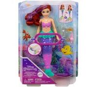 Mattel Disney Princess Jouet Aquatique Poupée Ariel La Petite Sirène Nageuse Et Figurine Hippocampe, Avec Cheveux Et Queue De Sirène Couleur, Jouet Enfant, A Partir De 3 Ans, HPD43