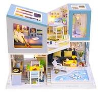 Poupée Miniature Bricolage 3D En Bois Maison Mer Villa Décorez Cadeaux Enfants Toy Crafts BT024 Multicolore G