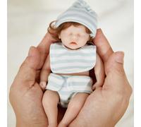 Poupée Miniature Pour Fille, 15cm/6 Pouces, Avec Cheveux Bouclés, Racines Lavables, Visage Souriant, Renaissance, Blanche Vive, Pour Nourrissons