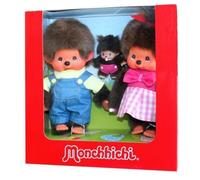 Poupée Monchhichi - MONCHHICHI - Set Famille - 3 Poupées - 20 cm - Tétine amovible