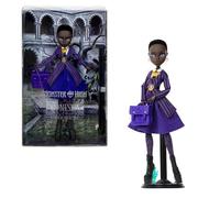 Monster High x Mercredi Bianca Barclay, Poupée à Collectionner en Uniforme de pensionnaire de Nevermore avec amulette de sirène, Sac à Dos et Socle pour poupée, JDR71