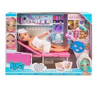 NANCY - A day spa, doll with towel and sun lounger, set for masks, glitter make-up and beauty accessories, for girls and boys from 3 years, famous, (NAC37000)