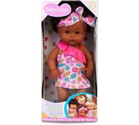 Poupée Nenuco Afro Style 35 cm Corps dur Boit et fait pipi Tenue rose