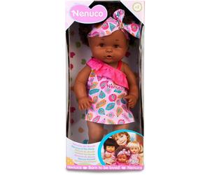 Poupée Nenuco Afro Style 35 cm Corps dur Boit et fait pipi Tenue rose
