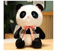 Poupée Panda À N?Ud De Fleur, Couple De Panda En Peluche, Ruban, Ours, Ornements N?Ud De Fleur Panda Rose - 48 Cm 0,82 Kg