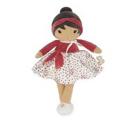 Kaloo Poupée souple Emilie 32 cm – Teddy beige, jupe micro-velours & cache-cœur rouge