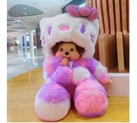 Poupée Peluche Monchichi Hello Kitty Rose Et Violette Jouets En Peluche Cadeaux De Vacances Pour Les Enfants 7,88 Pouces