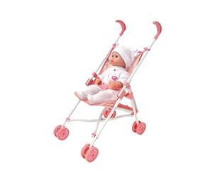 Poupée Peterkin | Poussette pliable de luxe à quatre roues pour poupées jusqu'à 56 cm. La poussette mesure 52 x 27 x 55 cm | Poupées et accessoires | À partir de 3 ans