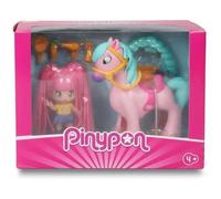 Poupée Pinypon - FAMOSA - Avec poney - Rose - Stimule imagination - 4 ans et plus