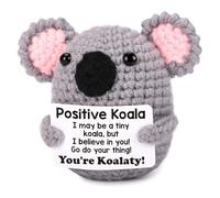 Poupée pocket Hug Positive Koala Cadeaux positifs Soutien émotionnel Doudou Créatif Laine Koala Poupée tricotée à la main Cadeau Pomme de terre positive Remplacement allemand
