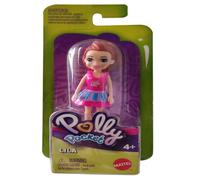 Poupée - POLLY POCKET - LILA - mini-robe colorée - licorne blanche - cheveux longs bruns