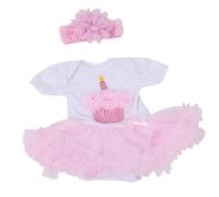 Poupée Poupon Vêtement Tenues Mignonnes Vêtement Bébé Filles poupée Jouets Robe Enfants Simulation poupée Belle Rose Barboteuse vêtements décor Accessoires pour poupées 20-22 Pouces