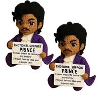 Poupée Prince Crochetée De Soutien émotionnel, Poupée Prince à Affirmation Positive, Petite, Amusante Et Mignonne, Faite à La Main, For Elle, Lui, Homme, Amis, Collègues, Diplômes Universitaires(Style