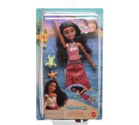 Mattel Disney Poupée Vaiana Nageuse 2 – 2 accessoires, corsage qui change de couleur, jambes mobiles