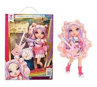 RAINBOW HIGH Junior High Rock Band - Bella - Poupée Mannequin Rose 23 cm avec Guitare Basse, Personnalisable avec des Autocollants, Articulée, Jouets Mignons pour Les Enfants À Partir de 4 Ans