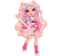 RAINBOW HIGH Junior High Rock Band - Bella - Poupée Mannequin Rose 23 cm avec Guitare Basse, Personnalisable avec des Autocollants, Articulée, Jouets Mignons pour Les Enfants À Partir de 4 Ans