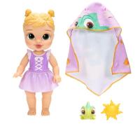 Poupée Raiponce Princesse Disney de 30 cm, sous Licence Officielle Jakks Pacific, Change de Couleur au Contact de l'eau, inclut des Jets d'eau et Une Adorable Serviette Pascal