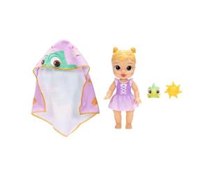 Poupée Raiponce Princesse Disney de 30 cm, sous Licence Officielle Jakks Pacific, Change de Couleur au Contact de l'eau, inclut des Jets d'eau et Une Adorable Serviette Pascal