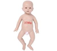 Poupée Reborn Baby en silicone, 3 choix de couleurs pour les yeux, bébé réaliste nouveau-né, fille de 48cm (19 pouces)