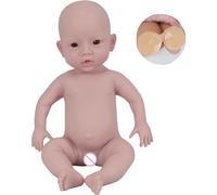Poupée Reborn Baby en silicone, hauteur 47 cm, yeux ouverts réalistes, fille 47 cm, couleur nude 2