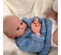 Poupée Reborn Fille Realistic 19 Inch Lifelike Blonde Bébé Tout-Petits Dolls Nouveau-nés Réalistes Qui Ressemblent à la Vie Réelle