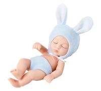 Poupée Reborn intégrale en silicone de 17,8 cm - Figurine décorative avec articulations mobiles et peau en silicone, idéale pour la décoration de la chambre