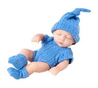 Poupée Reborn intégrale en silicone de 17,8 cm - Figurine décorative avec articulations mobiles et peau en silicone, idéale pour la décoration de la chambre